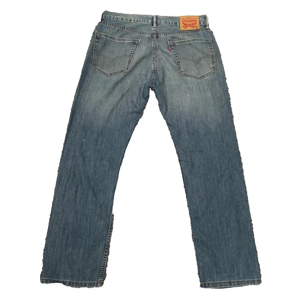 Levi's 505 Jeans Men's 34 x 30 Blue Denim Straight Leg Medium Wash Stretch‎